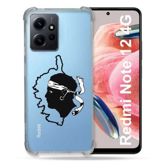 Coque Transparente Renforcée En Verre Trempé Pour Xiaomi Redmi Note 12 4G Corse