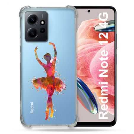 Coque Transparente Renforcée En Verre Trempé Pour Xiaomi Redmi Note 12 4G Danseuse etoile