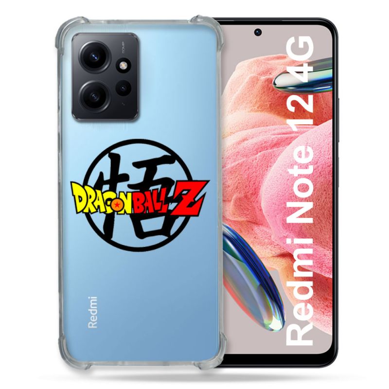 Coque Transparente Renforcée En Verre Trempé Pour Xiaomi Redmi Note 12 4G Dragon Ball Logo