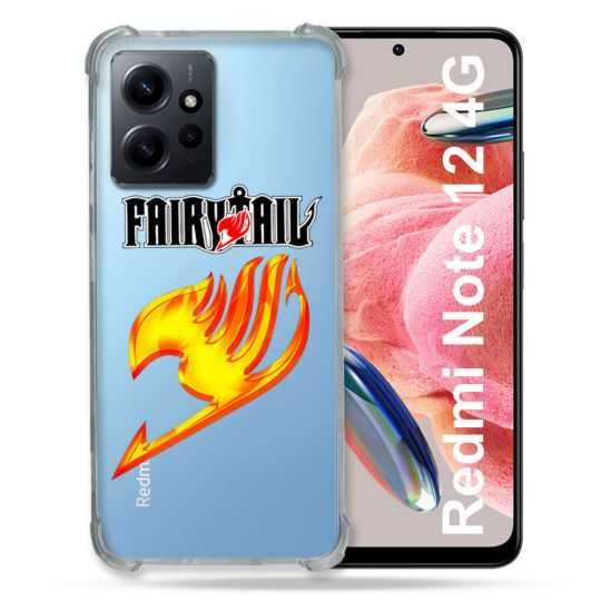 Coque Transparente Renforcée En Verre Trempé Pour Xiaomi Redmi Note 12 4G Fairy Tail