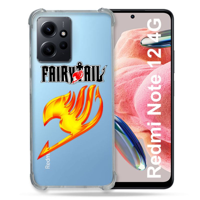 Coque Transparente Renforcée En Verre Trempé Pour Xiaomi Redmi Note 12 4G Fairy Tail