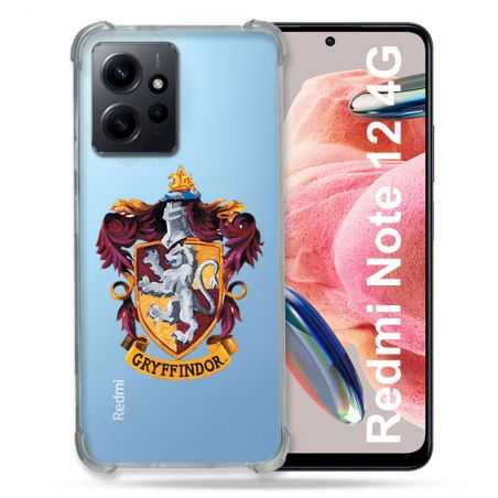 Coque Transparente Renforcée En Verre Trempé Pour Xiaomi Redmi Note 12 4G Harry Potter Griffindor