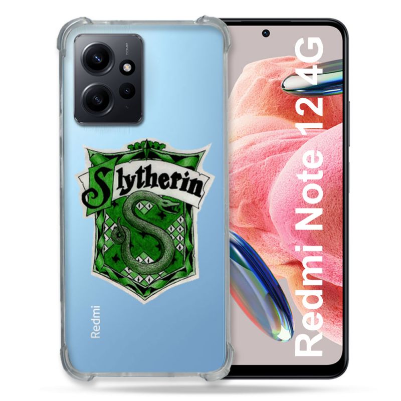 Coque Transparente Renforcée En Verre Trempé Pour Xiaomi Redmi Note 12 4G Harry Potter Slytherin