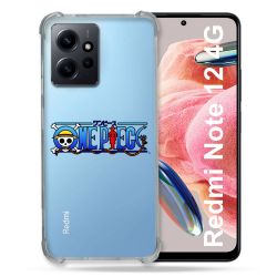 Coque Transparente Renforcée En Verre Trempé Pour Xiaomi Redmi Note 12 4G One Piece Logo