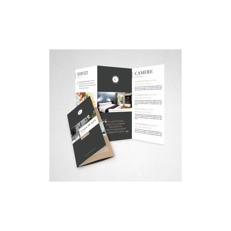 Dépliant Prospectus 350g/m2 Couché Mat Personnalisée