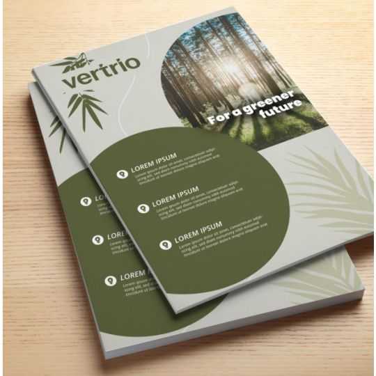 Dépliant Prospectus 170g/m2 100% Recyclé Nature Offset Personnalisée