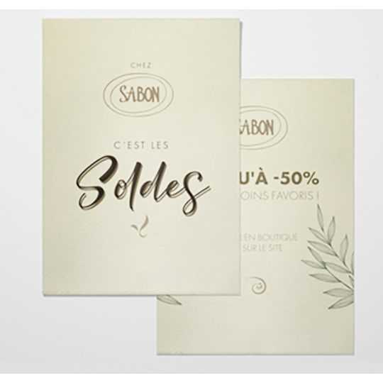 Dépliant Prospectus 250g/m2 Ivoire Gaufré Personnalisée