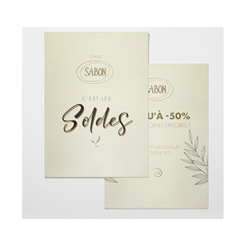 Dépliant Prospectus 250g/m2 Ivoire Gaufré Personnalisée