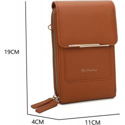 Mini Sac à Bandoulière Femme Personnalisé Simili cuir Grainé Marron Personnalisé