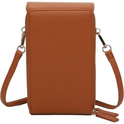 Mini Sac à Bandoulière Femme Personnalisé Simili cuir Grainé Marron Personnalisé