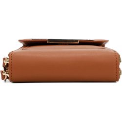 Mini Sac à Bandoulière Femme Personnalisé Simili cuir Grainé Marron Personnalisé