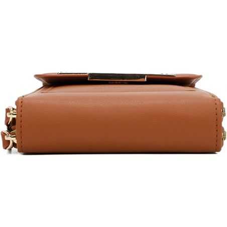 Mini Sac à Bandoulière Femme Personnalisé Simili cuir Grainé Marron Personnalisé