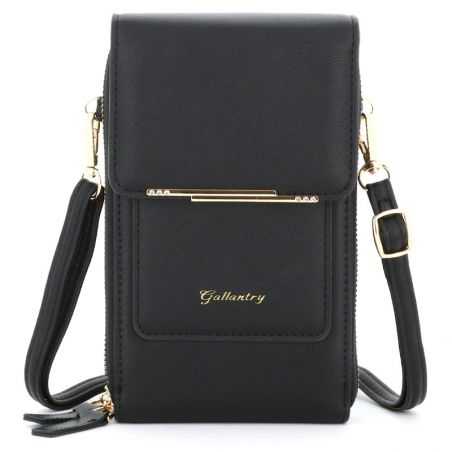 Mini Sac à Bandoulière Femme Personnalisé Simili cuir Grainé Noir Personnalisé