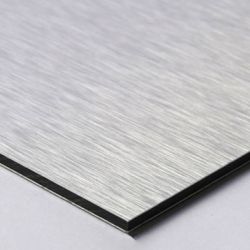 Panneau Aluminium Dibond Alupanel ® Argent Brossé 3 mm Personnalisé