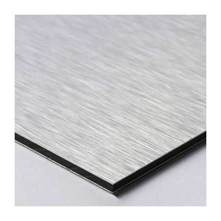 Panneau Aluminium Dibond Alupanel ® Argent Brossé 3 mm Personnalisé