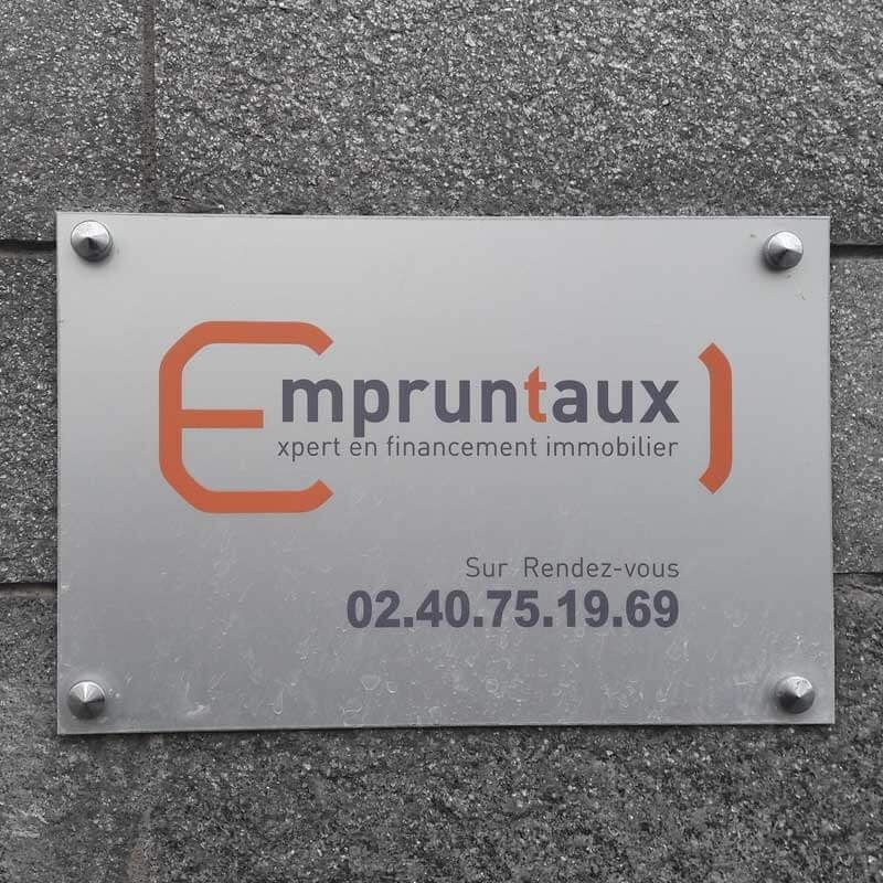 Plaque Professionnelle Aluminium Dibond Alupanel® 3 mm Argent Brossé Personnalisée
