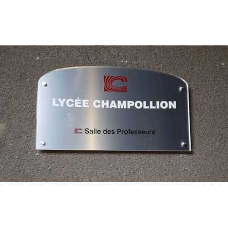 Plaque Professionnelle Aluminium Dibond Alupanel® 3 mm Argent Brossé Personnalisée