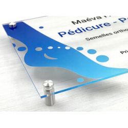Plaque Professionnelle Transparente en Plexiglass® 3 mm Personnalisée