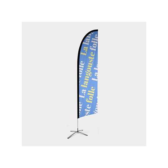 Oriflamme Eco - Plume Taille S (2 mètres) En Tissu Polyester 110g/m2 Personnalisée