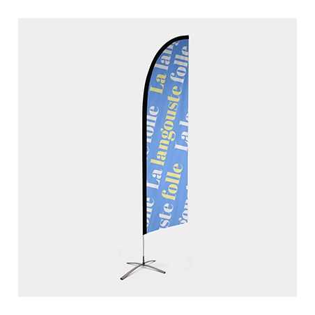 Oriflamme Eco - Plume Taille S (2 mètres) En Tissu Polyester 110g/m2 Personnalisée