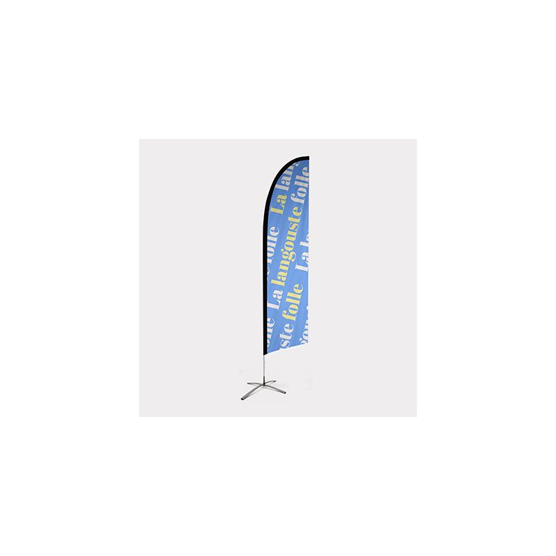 Oriflamme Eco - Plume Taille S (2 mètres) En Tissu Polyester 110g/m2 Personnalisée