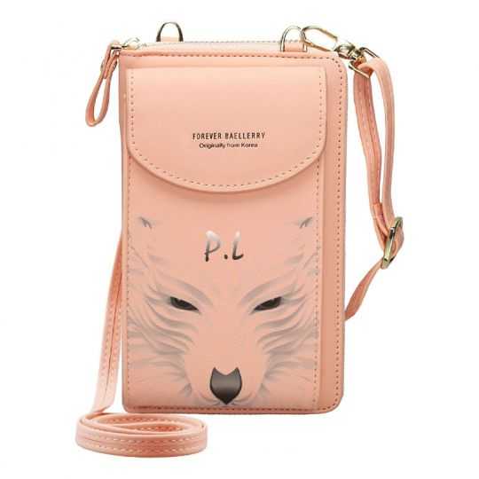 Portefeuille Femme Sac À Bandoulière rose clair personnalisable