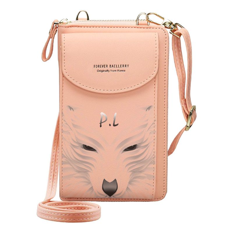 Portefeuille Femme Sac À Bandoulière rose clair personnalisable