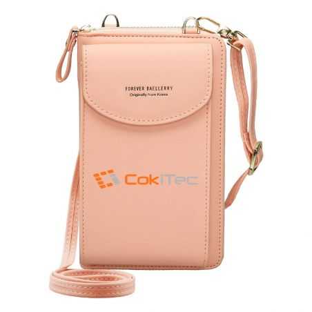 Portefeuille Femme Sac À Bandoulière rose clair personnalisable