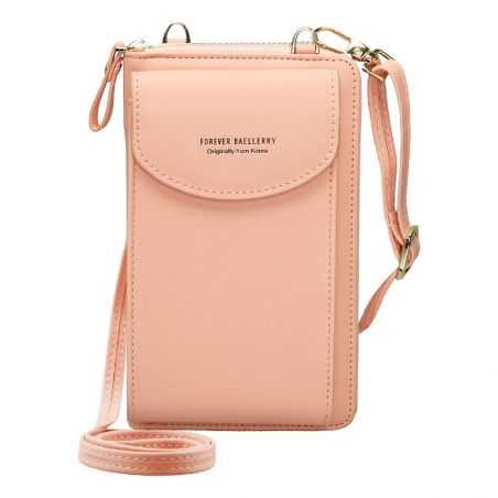 Portefeuille Femme Sac À Bandoulière rose clair personnalisable