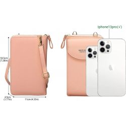 Portefeuille Femme Sac À Bandoulière rose clair personnalisable