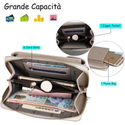 Portefeuille Femme Sac À Bandoulière rose clair personnalisable