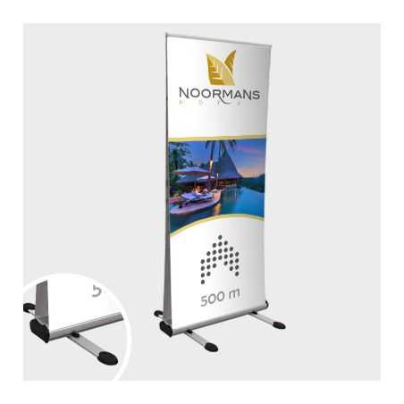 Roll'up Publicitaire Exterieur Double Face 85 x 200 cm Bâche PVC M1 510g/m2 Personnalisé