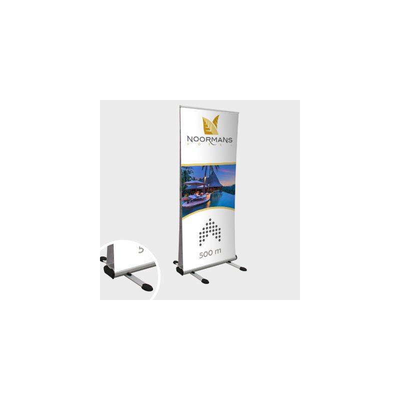 Roll'up Publicitaire Exterieur Double Face 85 x 200 cm Bâche PVC M1 510g/m2 Personnalisé