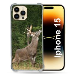 Coque Renforcée En Verre Trempé Pour Iphone 15 (6.1) Chasse Cerf
