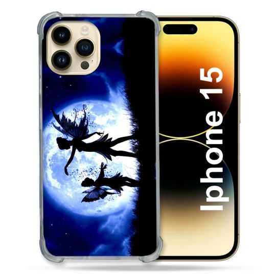 Coque Renforcée En Verre Trempé Pour Iphone 15 (6.1) Fantastique Fee Lune