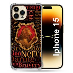 Coque Renforcée En Verre Trempé Pour Iphone 15 (6.1) Harry Potter Griffondor
