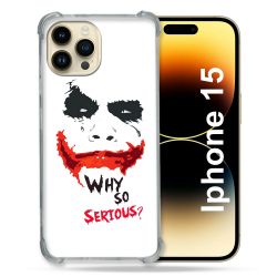 Coque Renforcée En Verre Trempé Pour Iphone 15 (6.1) Joker Blanc