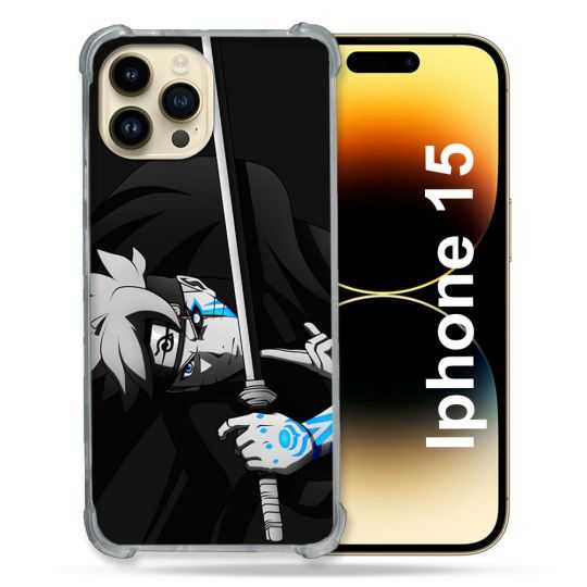 Coque Renforcée En Verre Trempé Pour Iphone 15 (6.1) Manga Boruto Epée