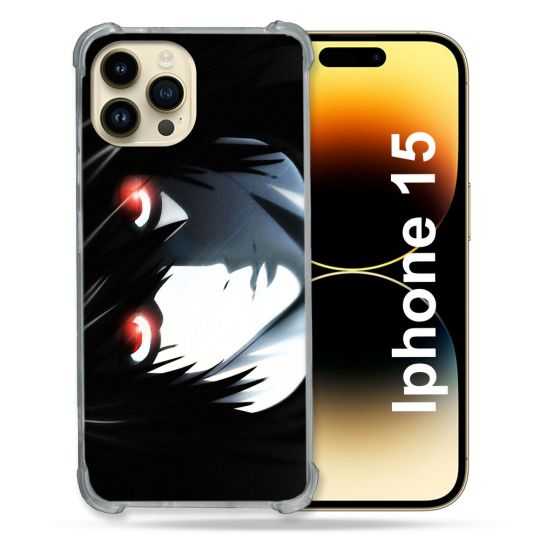 Coque Renforcée En Verre Trempé Pour Iphone 15 (6.1) Manga Death Note L