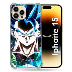 Coque Renforcée En Verre Trempé Pour Iphone 15 (6.1) Manga Dragon Ball Gogeta Visage