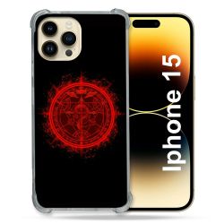 Coque Renforcée En Verre Trempé Pour Iphone 15 (6.1) Manga Fullmetal Alchemist Logo