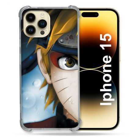 Coque Renforcée En Verre Trempé Pour Iphone 15 (6.1) Manga Naruto Blanc