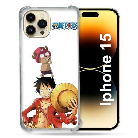Coque Renforcée En Verre Trempé Pour Iphone 15 (6.1) Manga One Piece Chopper