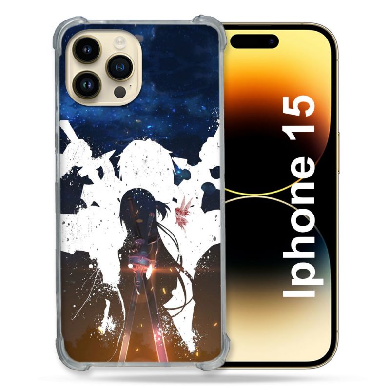 Coque Renforcée En Verre Trempé Pour Iphone 15 (6.1) Manga SAO sword Art Online Asuna