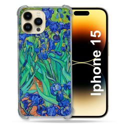 Coque Renforcée En Verre Trempé Pour Iphone 15 (6.1) Peinture Iris