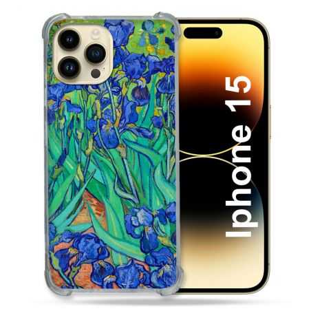 Coque Renforcée En Verre Trempé Pour Iphone 15 (6.1) Peinture Iris