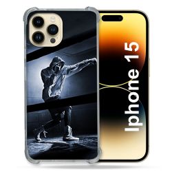 Coque Renforcée En Verre Trempé Pour Iphone 15 (6.1) Sport Boxe Poing