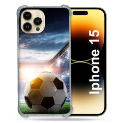 Coque Renforcée En Verre Trempé Pour Iphone 15 (6.1) Sport Football Stade
