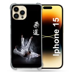 Coque Renforcée En Verre Trempé Pour Iphone 15 (6.1) Sport Judo Noir