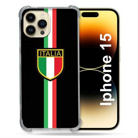 Coque Renforcée En Verre Trempé Pour Iphone 15 (6.1) Voyage Italie 3 Noir